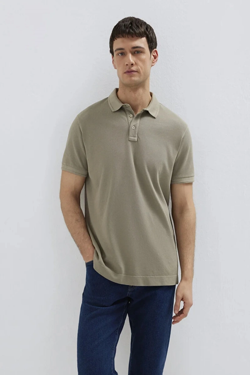 Mavi 0613151 Yakali Erkek Tshirt - Yesil