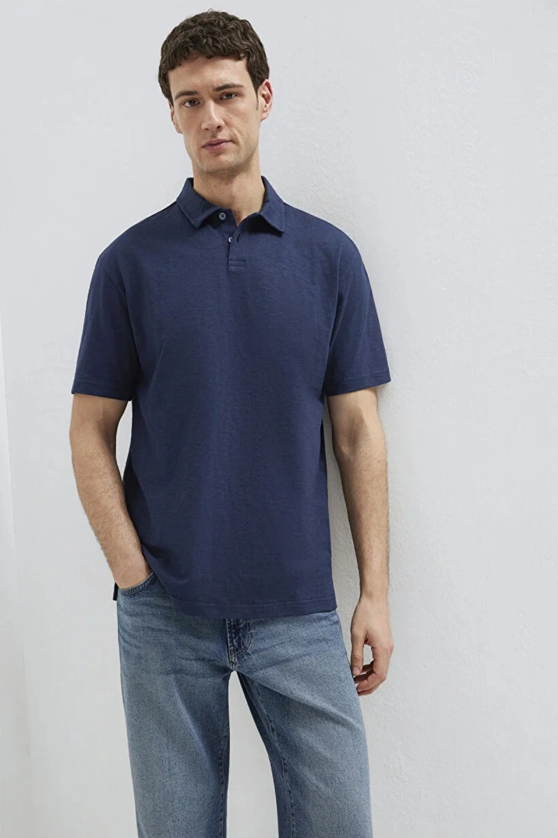 Mavi 0613152 Yakali Erkek Tshirt - Lacivert