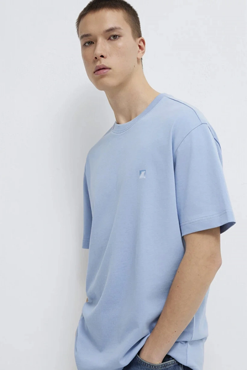 Mavi 0613443 0 Yaka Erkek Tshirt - Mavi