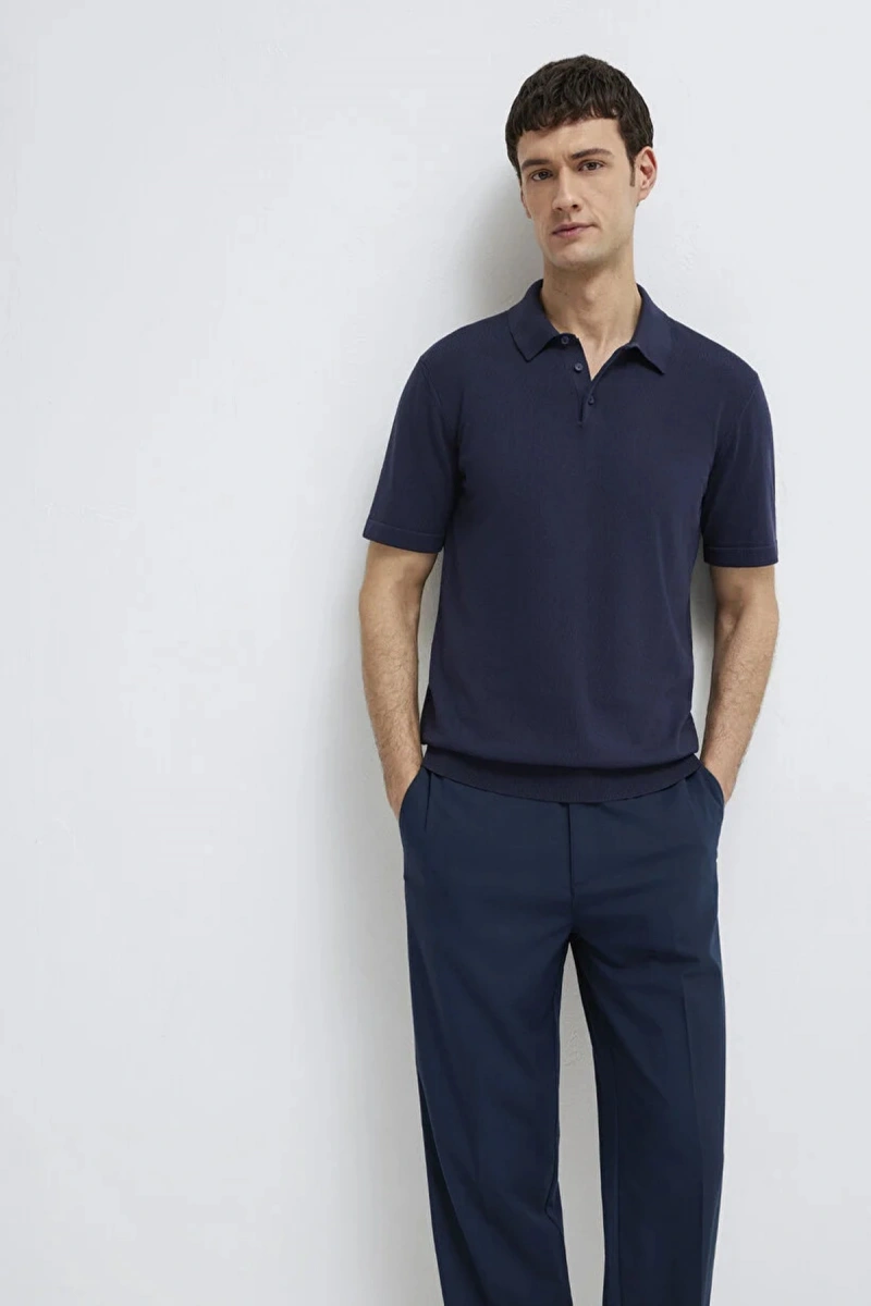 Mavi 0710248 Yakali Erkek Tshirt - Lacivert