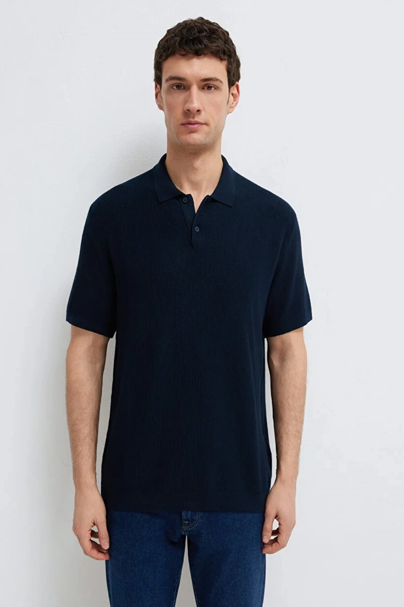 Mavi 0710397 Yakali Erkek Tshirt - Lacivert