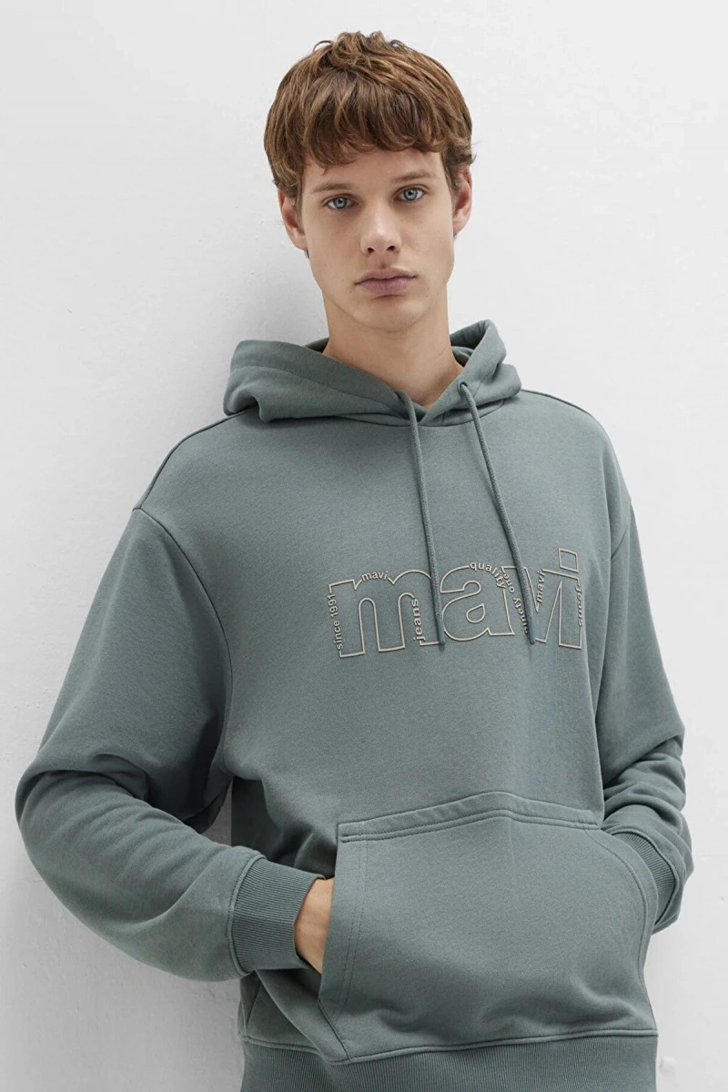 Mavi 0s10196 Kapsonlu Erkek Sweat - Haki