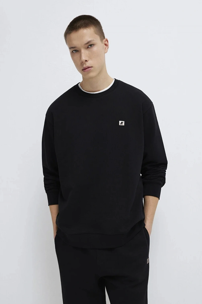 Mavi 0s10513 0 Yaka Erkek Sweat - Siyah