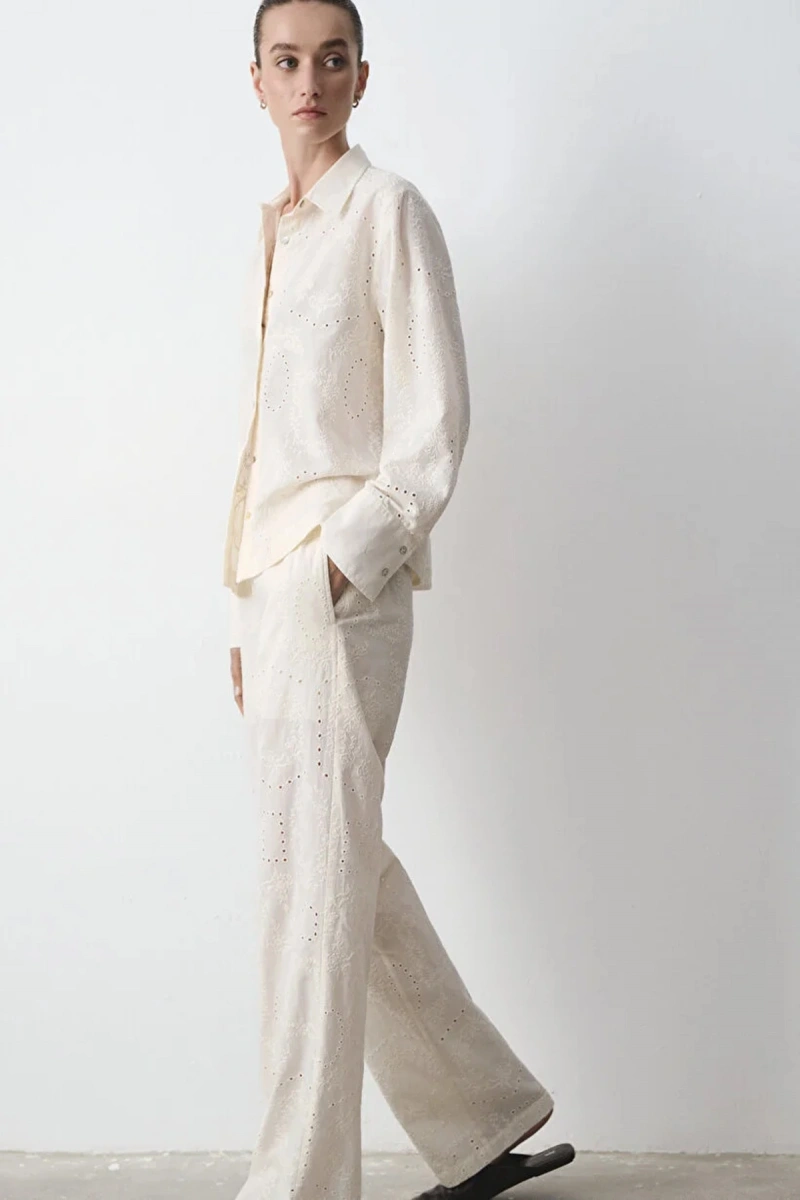 Mavi 1011191 Kadin Pantolon - Krem