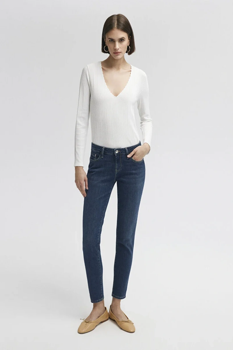 Mavi 1020535596 Ada 5 Cep Kadın Pantolon - Lacivert