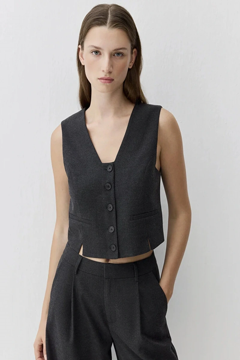 Mavi 1110796 Kadin Yelek - Antrasit