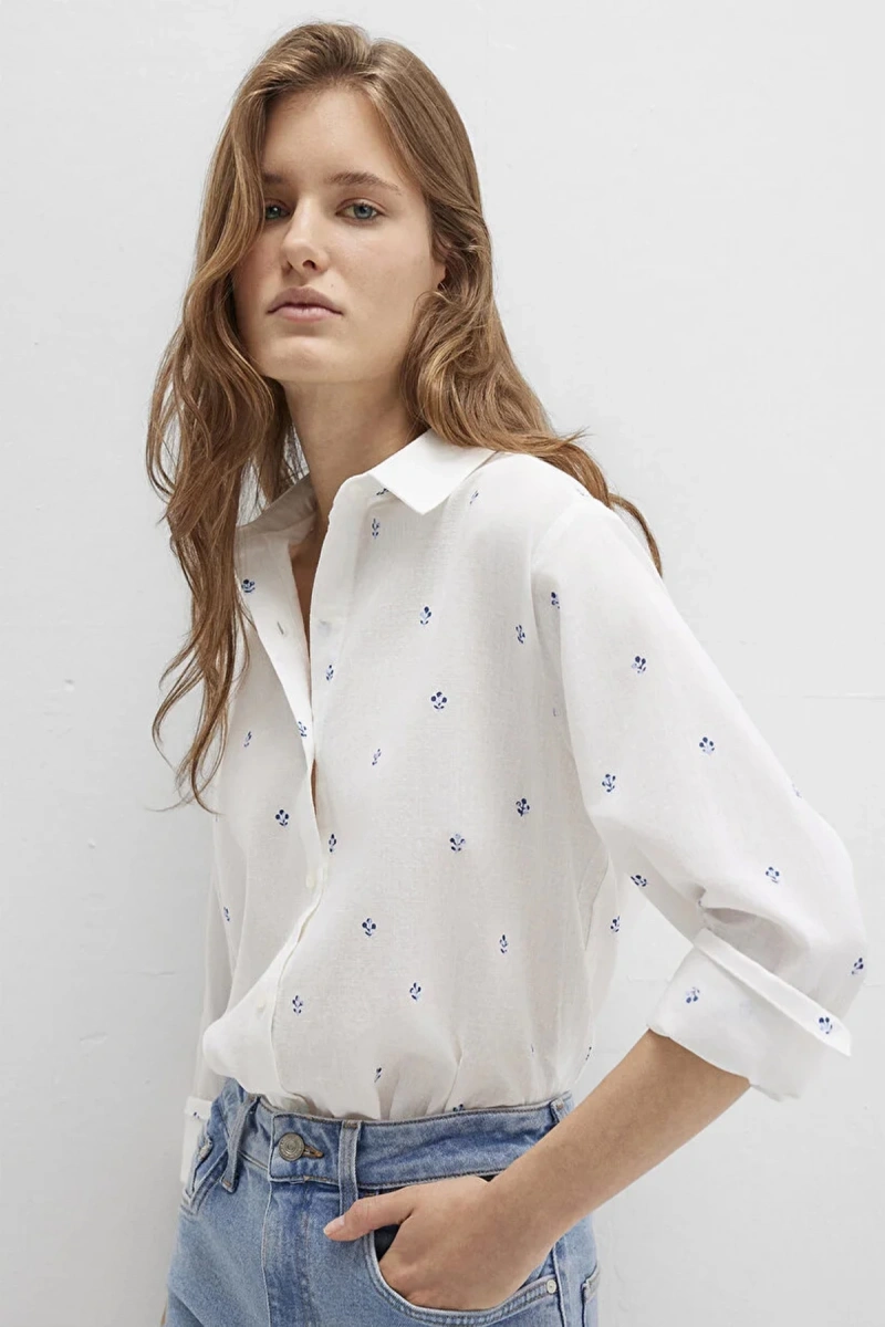 Mavi 1210030 Kadin Gomlek - Ekru