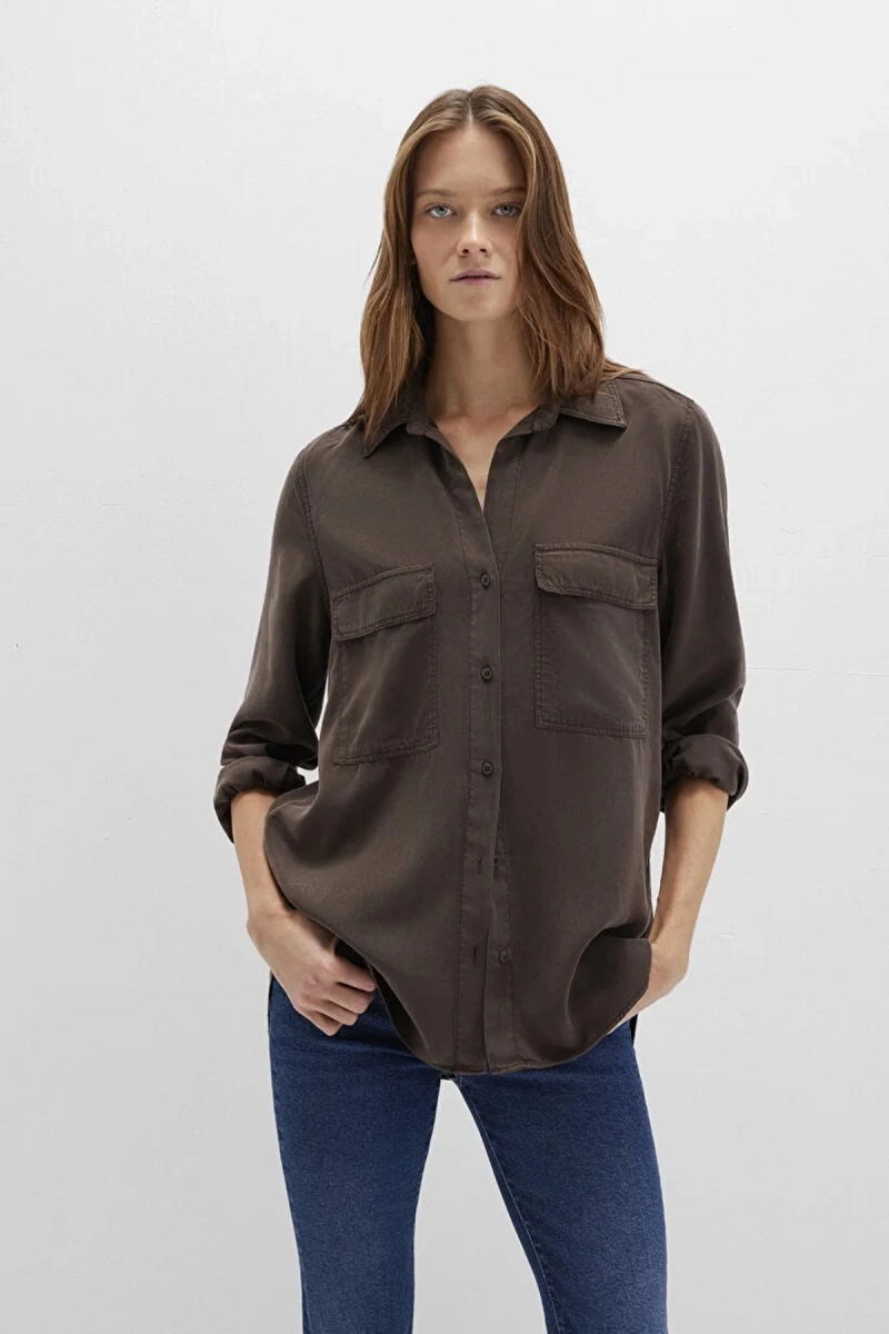 Mavi 1210951 Kadin Gomlek - Kahverengi