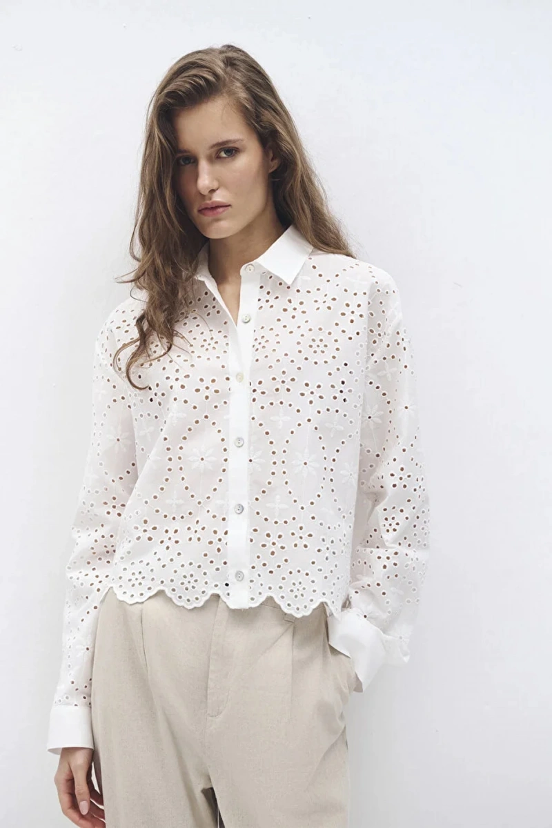 Mavi 1211149 Kadin Gomlek - Ekru