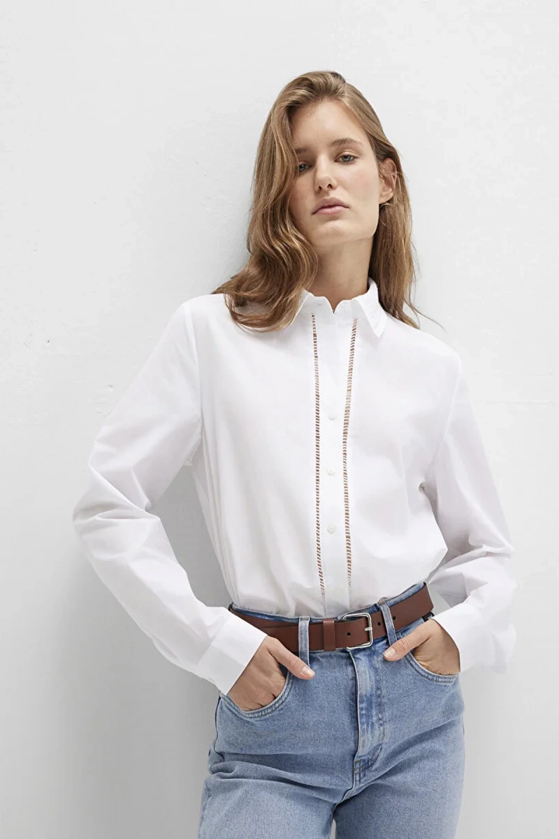 Mavi 1211174 Kadin Gomlek - Beyaz