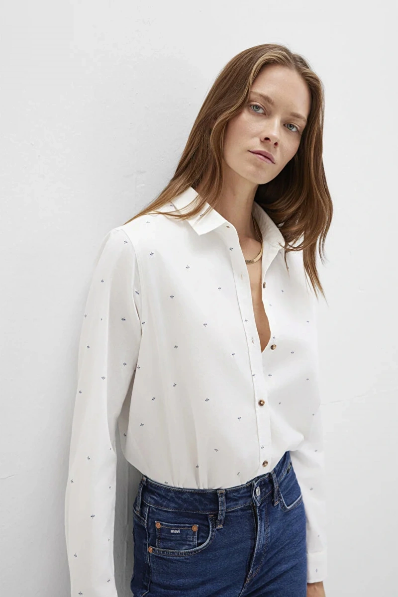 Mavi 1211286 Kadin Gomlek - Ekru