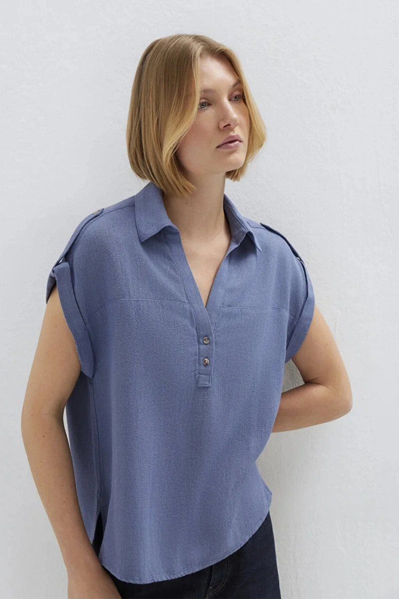 Mavi 1211443 Yakali Kadin Body - Indigo