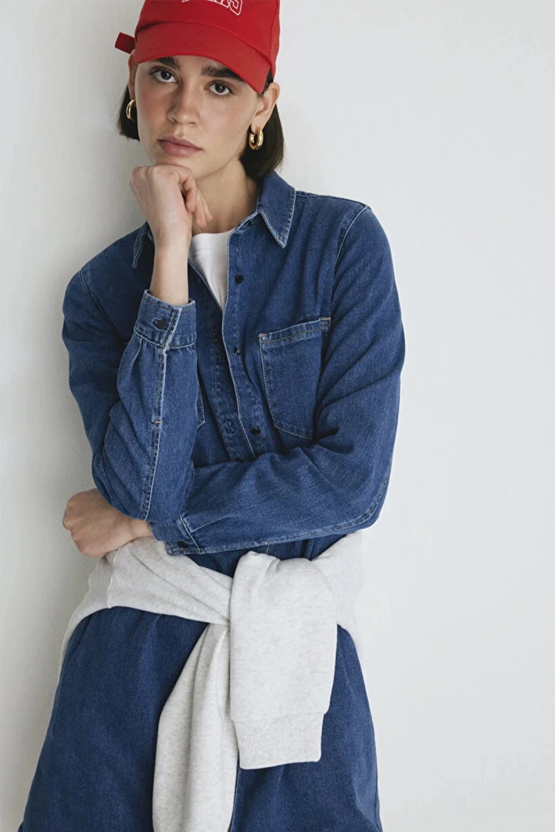 Mavi 130656 Liz Kadin Kot Elbise - Lacivert