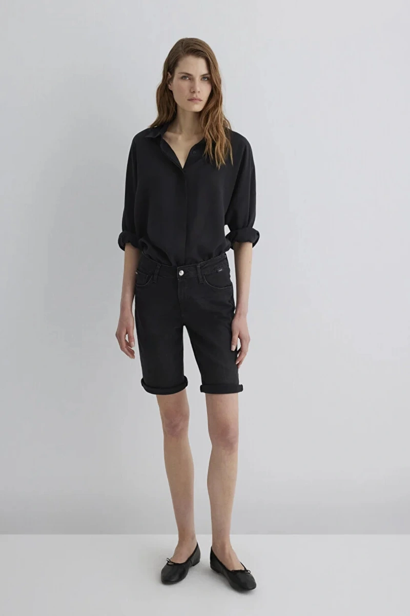 Mavi 1441524752 Alexis Kadin Kot Sort - Siyah