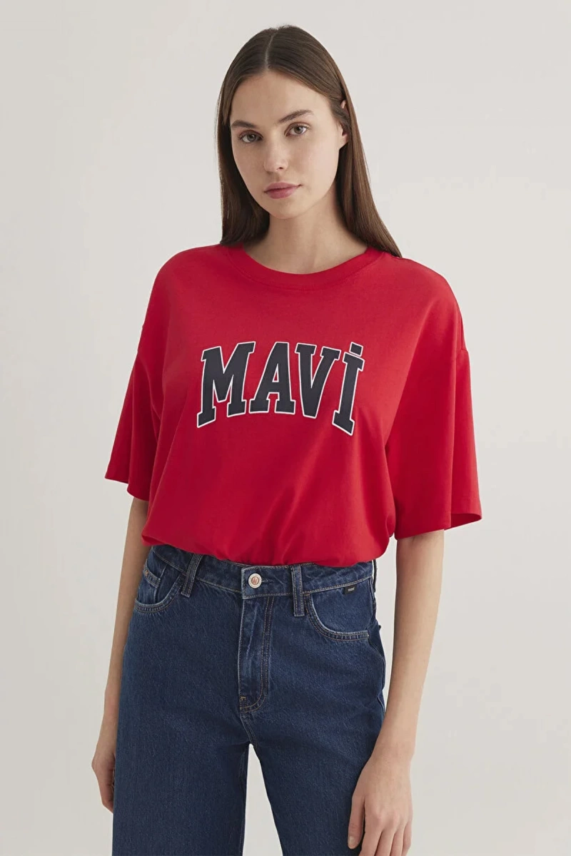 Mavi 1600843 0 Yaka Kadın Body - Kirmizi