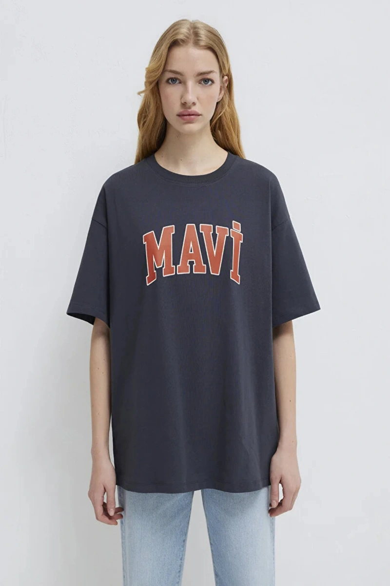 Mavi 1600843 0 Yaka Kadin Tshirt - Lacivert