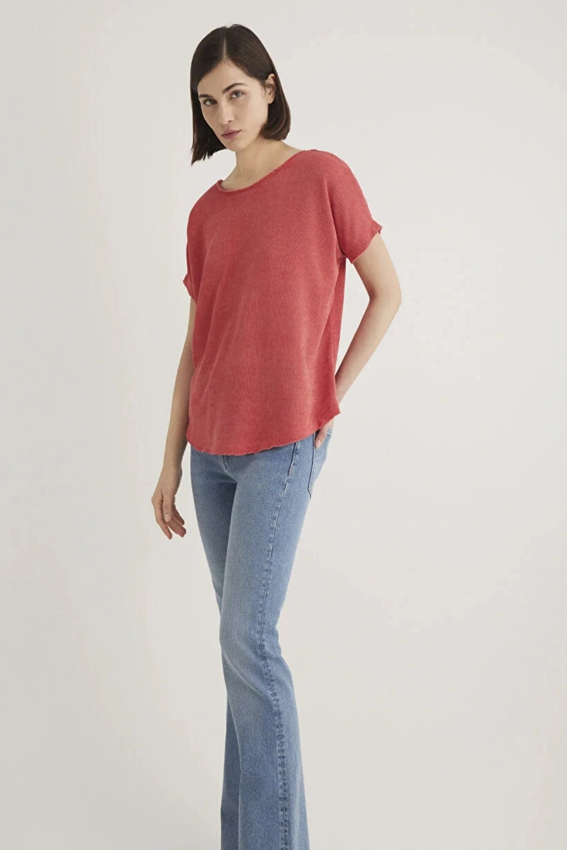 Mavi 167311 Genis Yaka Kadin Body - Kiremit
