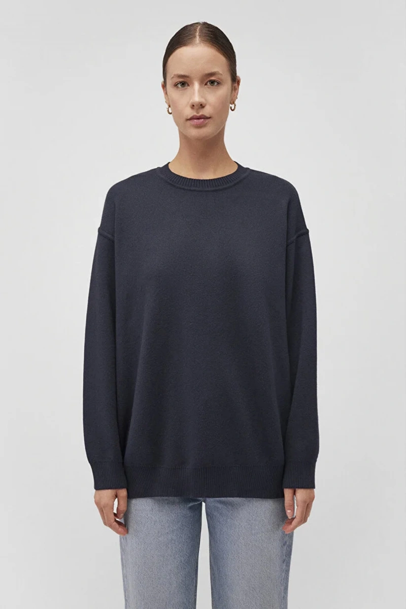 Mavi 1710499 0 Yaka Kadın Triko - Lacivert