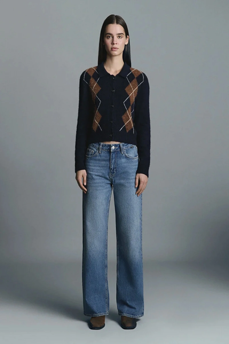 Mavi 1710825 Kadin Triko - Lacivert Kahve