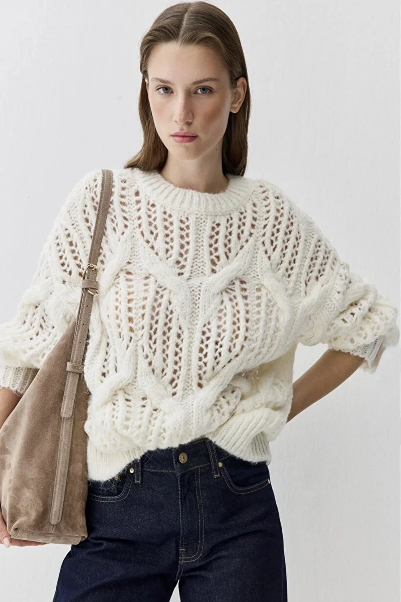 Mavi 1710828 Kadin Triko - Ekru