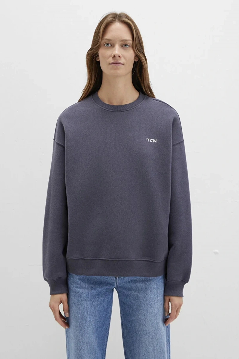 Mavi 1s10490 0 Yaka Kadin Sweat - Antrasit