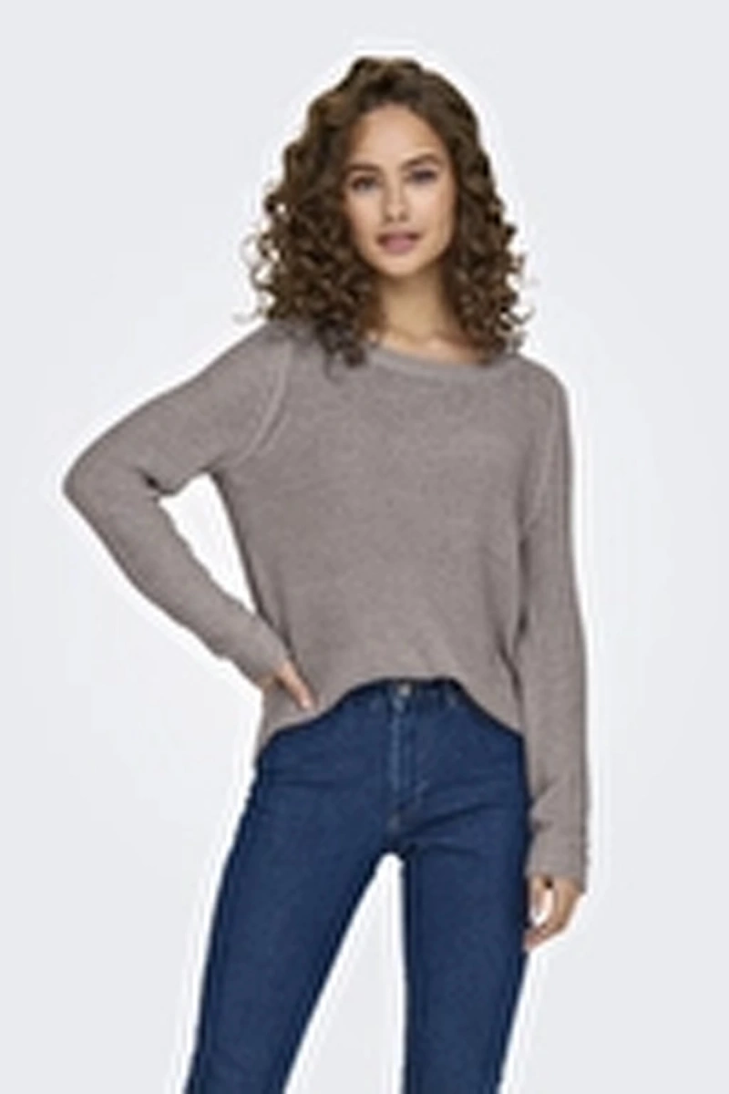 Only 15113356 0 Yaka Kadin Triko - Sutlu Kahve