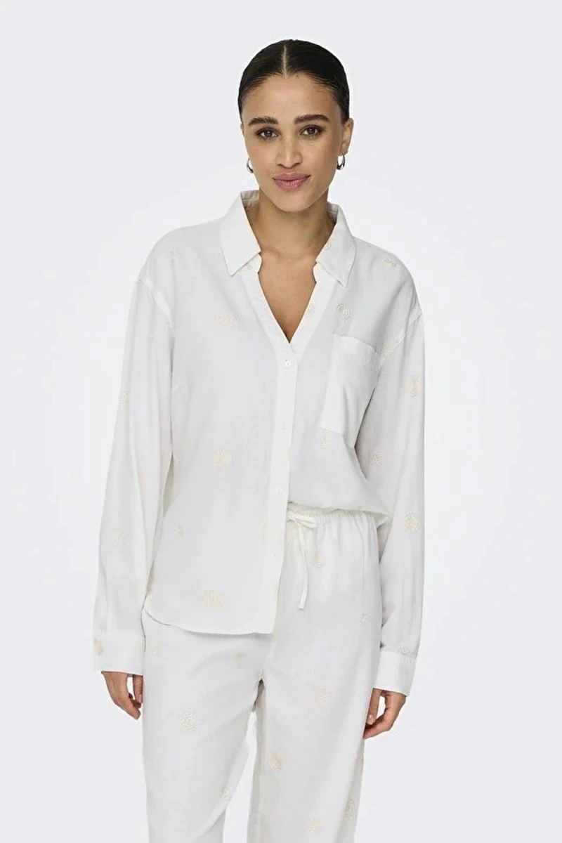 Only 15338802 Kadin Gomlek - Krem