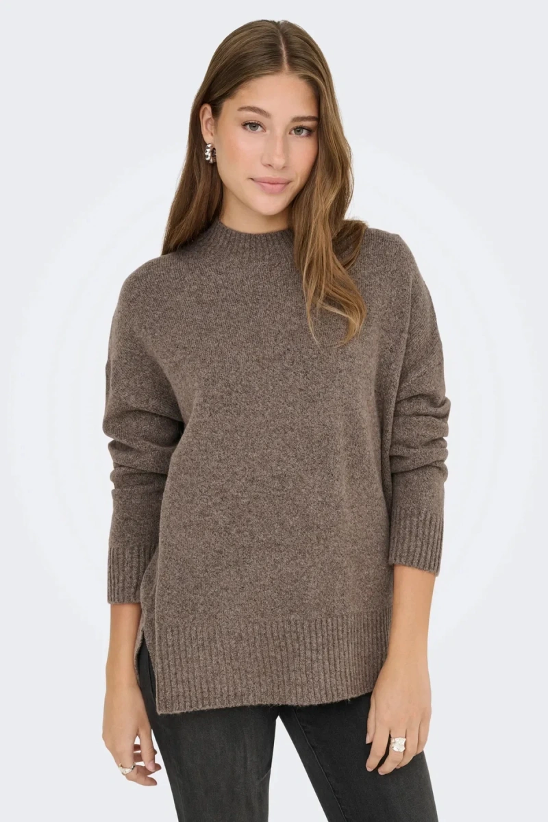 Only 15352853 Kadin Triko - Kahverengi