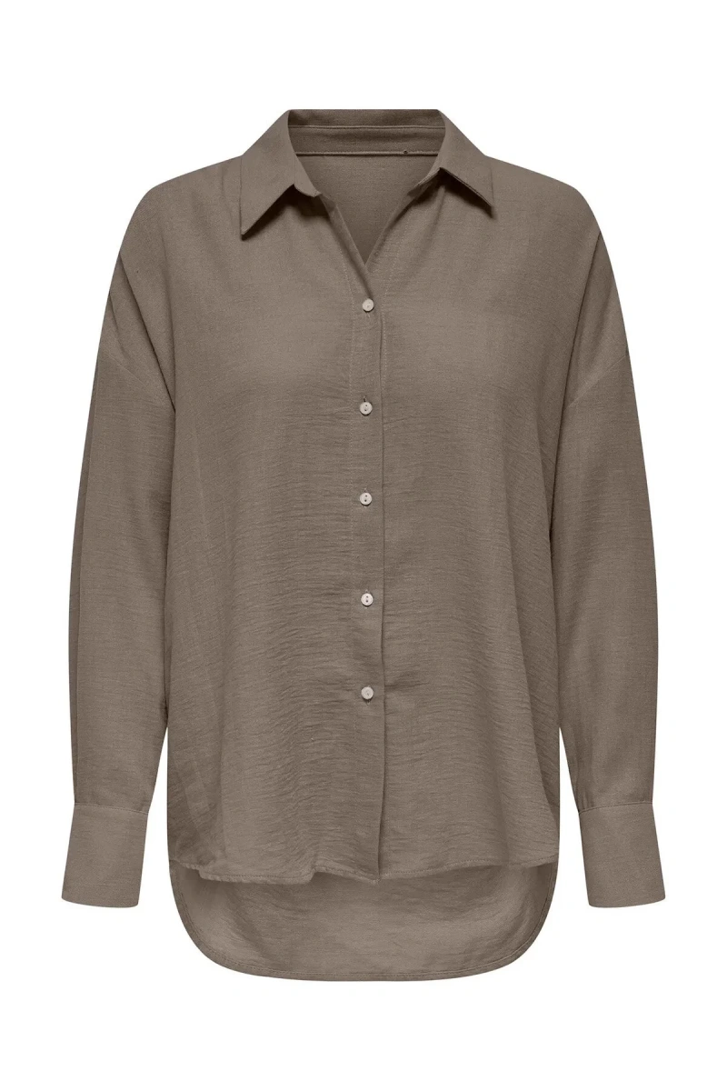 Only 15353544 Kadin Gomlek - Kahverengi