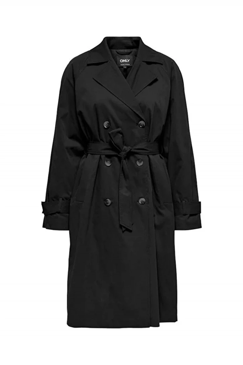Only 15355443 Kadin Trenckot - Siyah
