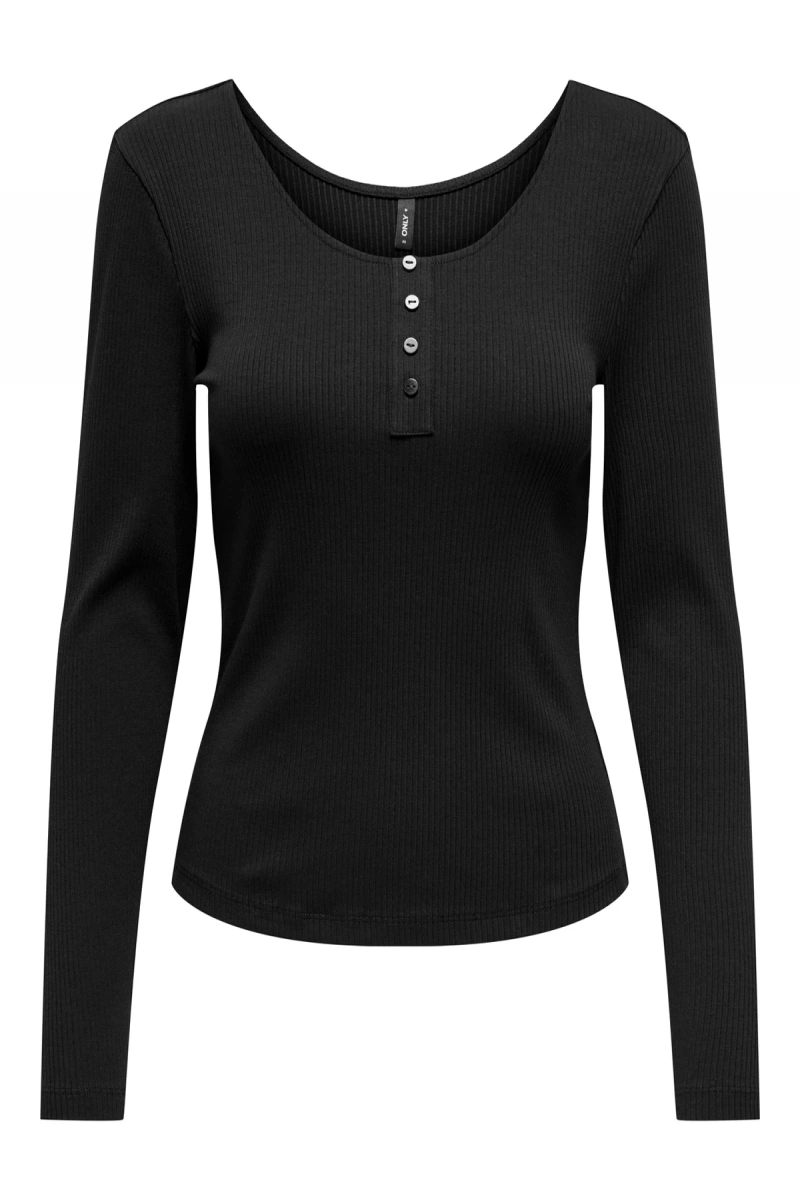 Only 15357763 Uzun Kol Kadin Body - Siyah