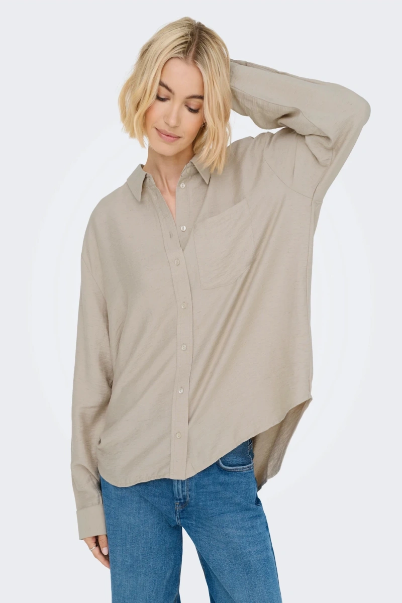 Only 15368603 Kadin Gomlek - Bej