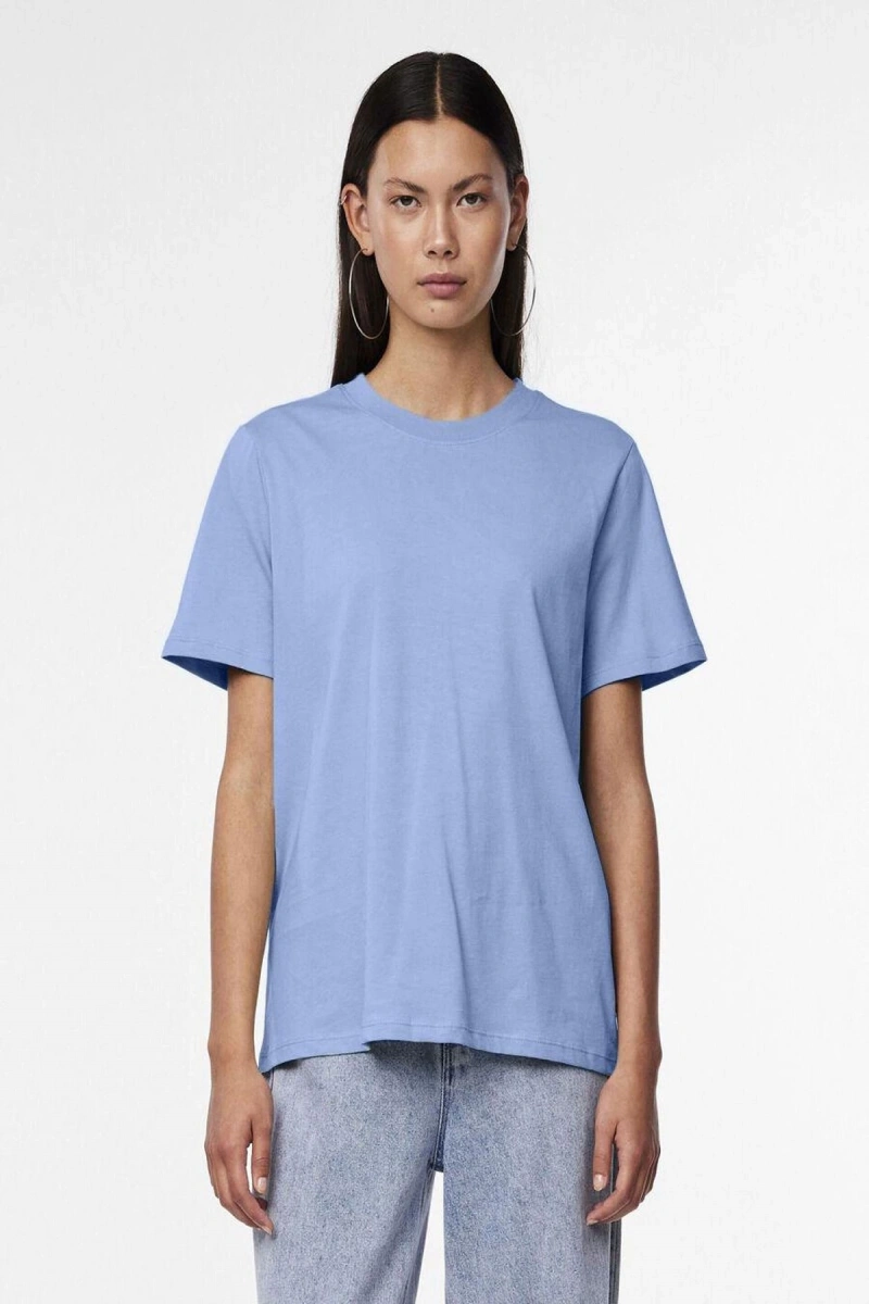 Only Pieces 17140802 0 Yaka Kadin Body - Mavi