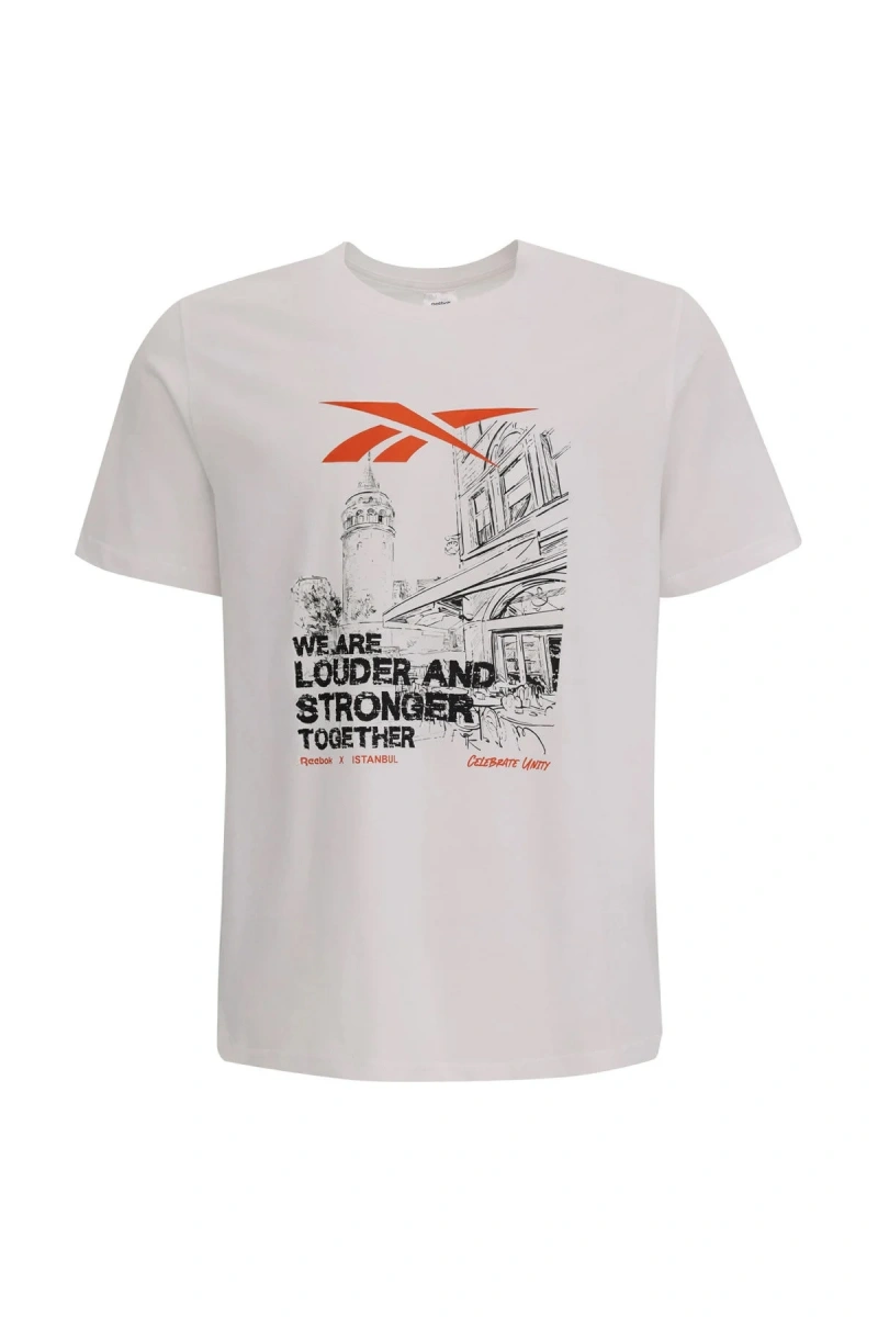 Reebok Lc 6155 Nixan Tee 0 Yaka Erkek Tshirt - Beyaz