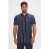 Badbear Theo Yakali Dikey Cizgili Erkek Tshirt - Lacivert Cizgili