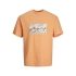Jack&jones 12235738 0 Yaka Erkek Tshirt - Turuncu