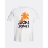 Jack&jones 12238850 0 Yaka Erkek Tshirt - Beyaz