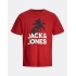 Jack&jones 12238850 0 Yaka Erkek Tshirt - Kirmizi