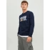 Jack&jones 12247943 0 Yaka B-B Erkek Sweat - Lacivert