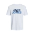 Jack&jones 12250263 0 Yaka Erkek Tshirt - Beyaz