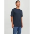 Jack&jones 12156101 0 Yaka Erkek Basic Tshirt - Lacivert