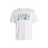 Jack&Jones 12288536 0 Yaka Erkek Tshirt - Beyaz