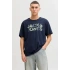 Jack&Jones 12288536 0 Yaka Erkek Tshirt - Lacivert