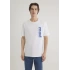 Mavi 0611745 0 Yaka Erkek Tshirt - Beyaz