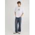 Mavi 0612524 0 Yaka Erkek Tshirt - Beyaz