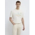 Mavi 0613320 0 Yaka Erkek Tshirt - Ekru