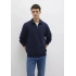 Mavi 0s10414 Yakali Fermuarli Erkek Uzun Kol Sweat - Lacivert