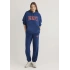Mavi 1600361 Kapsonlu Yazili Kadin Sweat - Lacivert