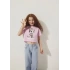 Mavi 7610281 0 Yaka Kiz Cocuk Tshirt - Pembe
