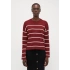 Only 15350243 Cizgili Kadin Sweat - Bordo Cizgili